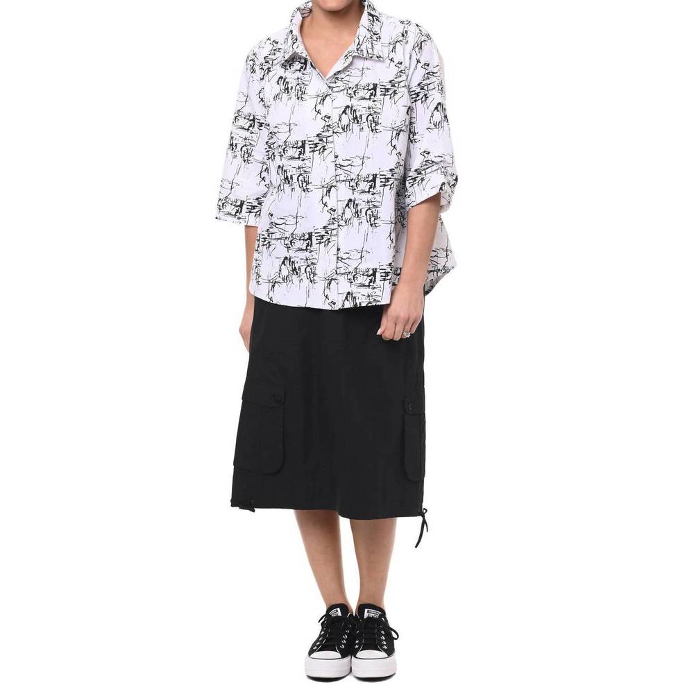 NEW TULIP CLOTHING alice shirt in white etching